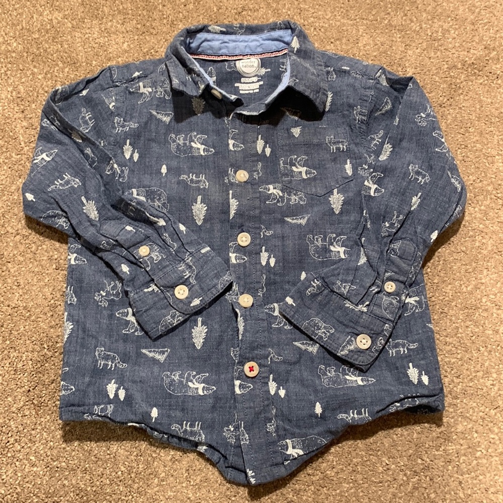 Boys Long sleeve button down shirt (3T)